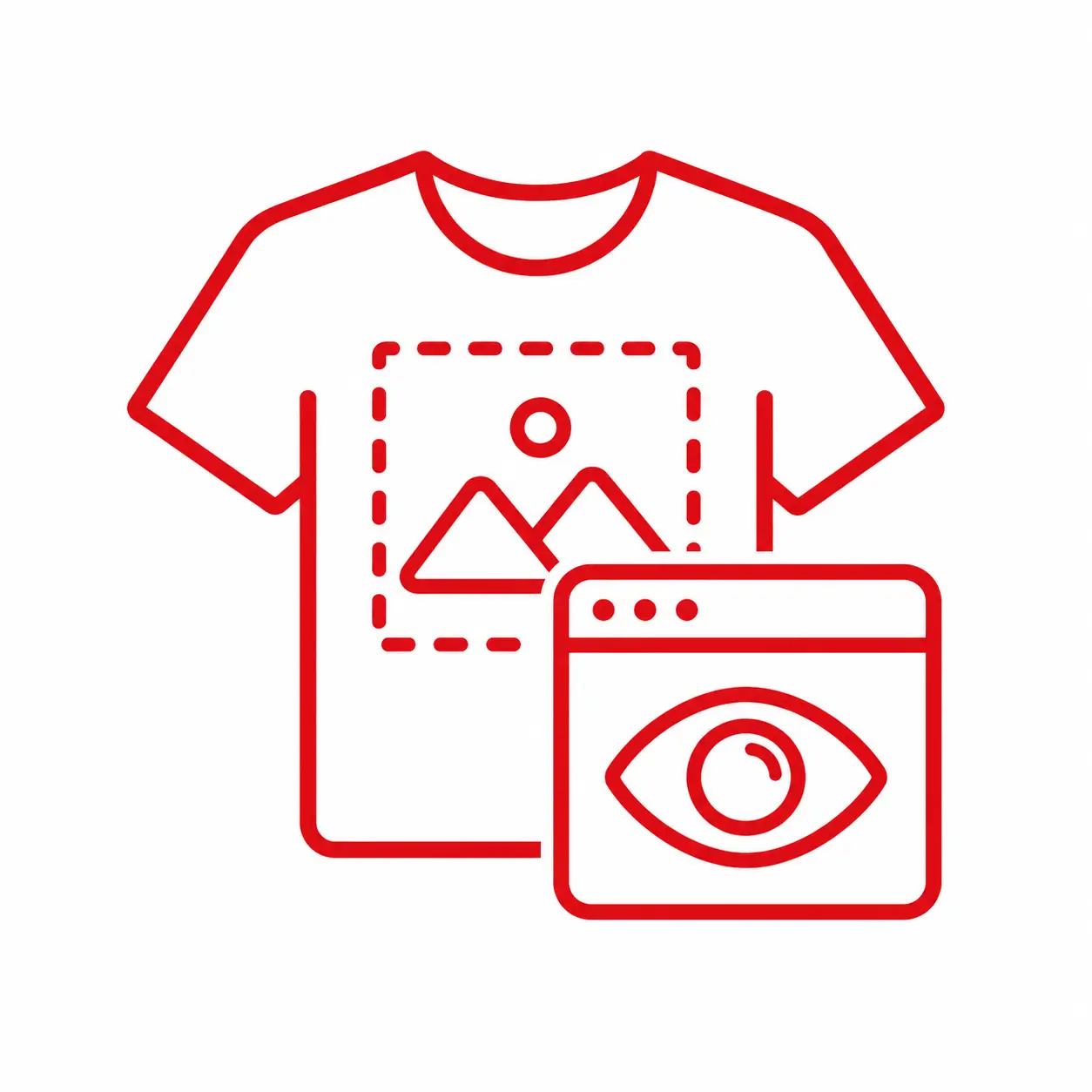 Preview artwork on a shirt